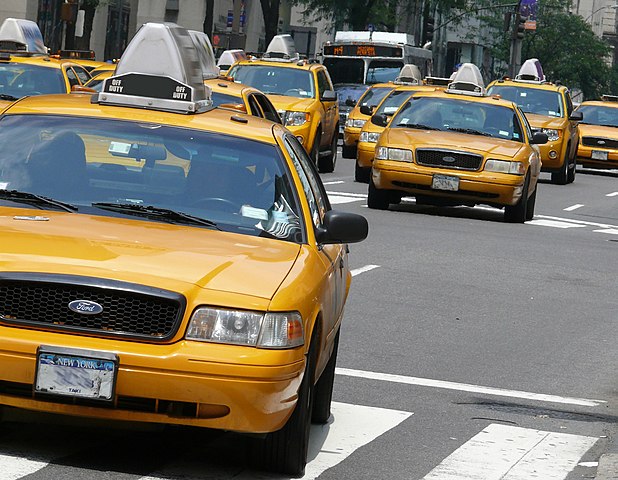 Yellow cabs in Manhattan