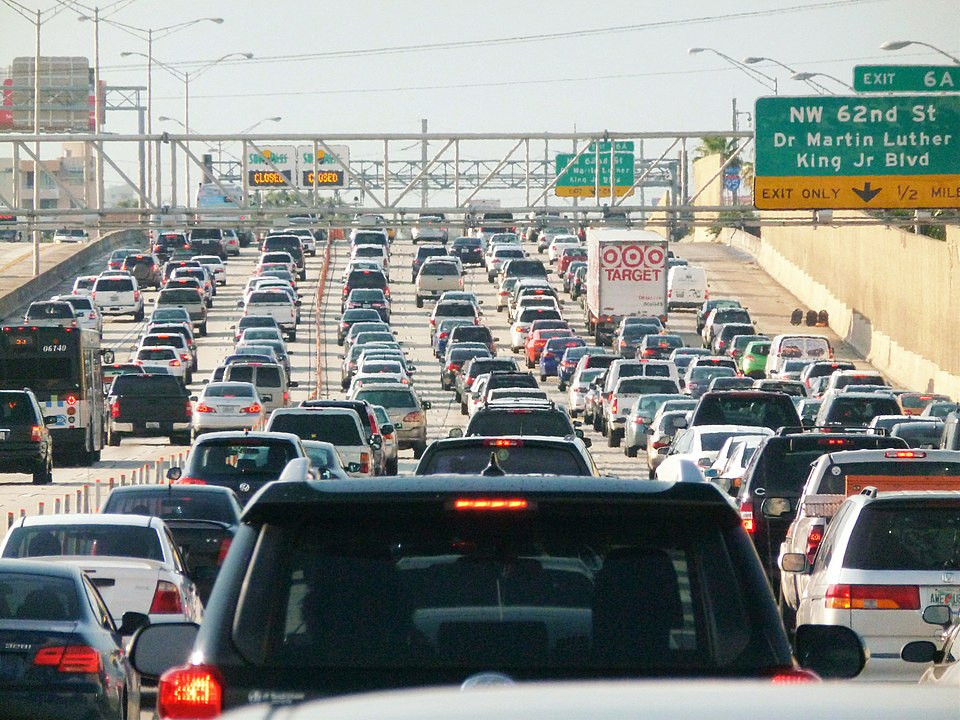 Afternoon rush hour in Miami