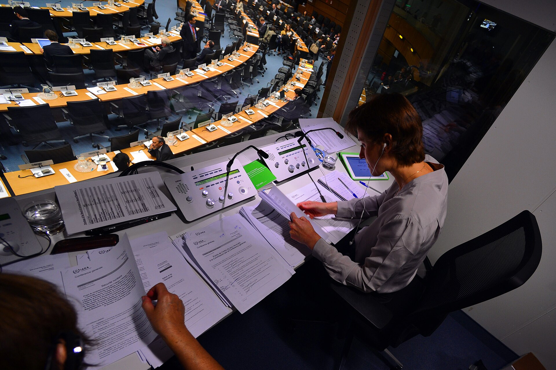 Interpreter at IAEA meeting