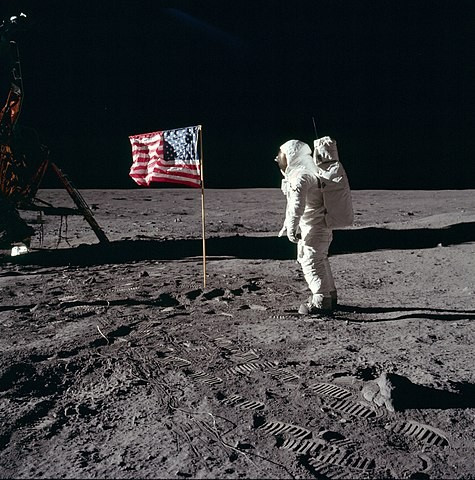 Buzz Aldrin on the moon