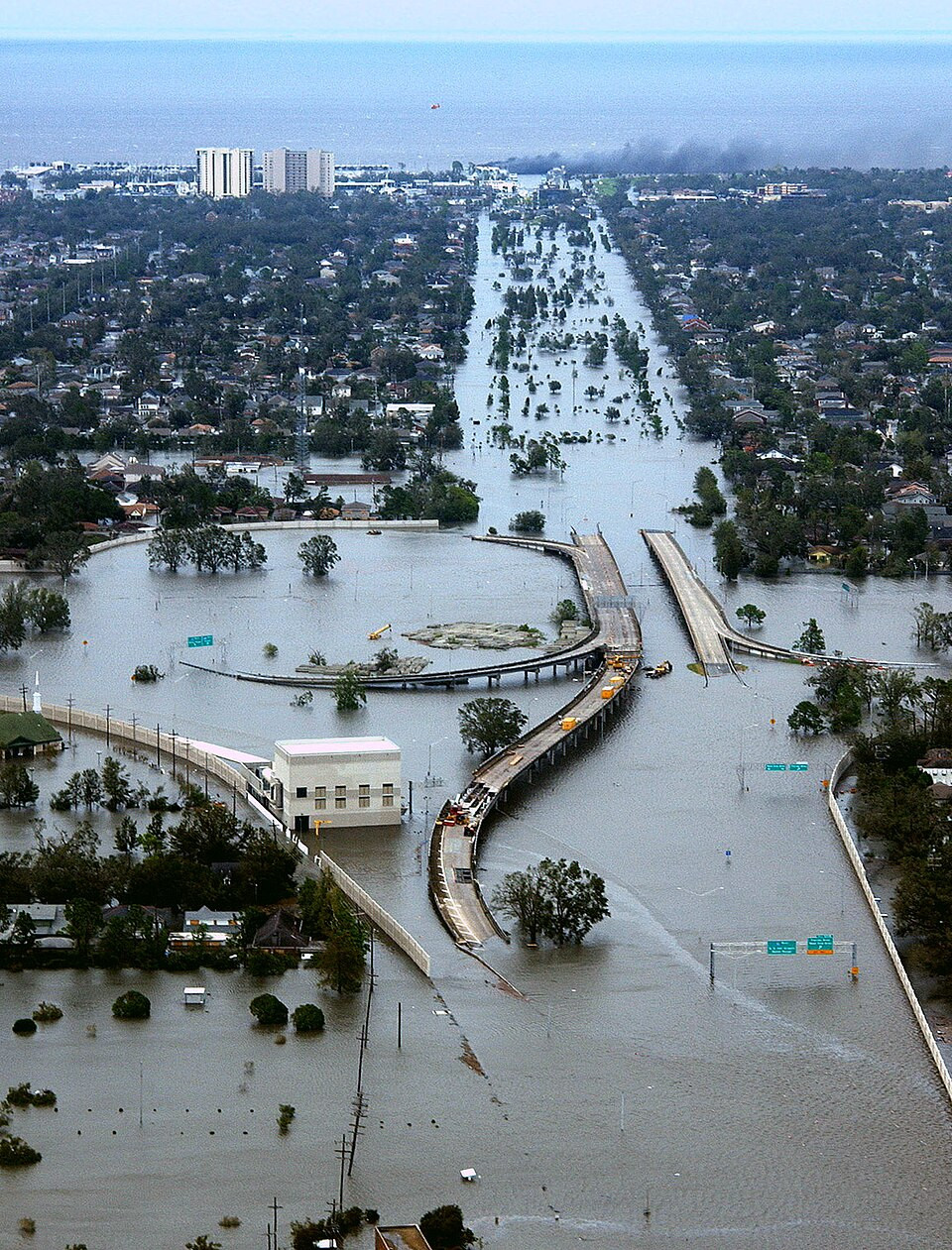 Hurricane Katrina during the flood