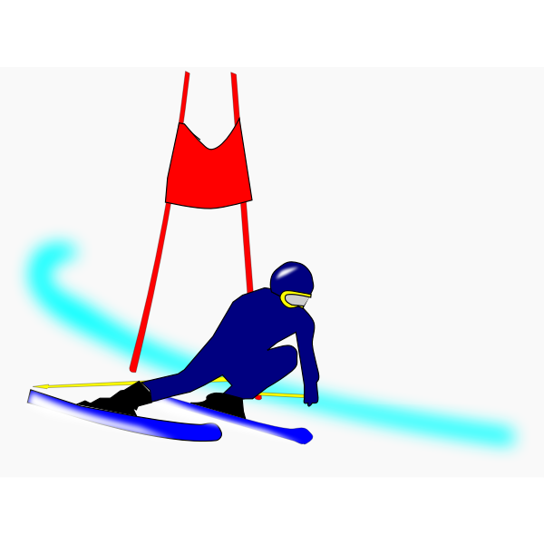 slalom skiier